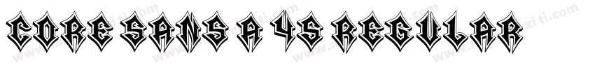 Core Sans A 45 Regular字体转换